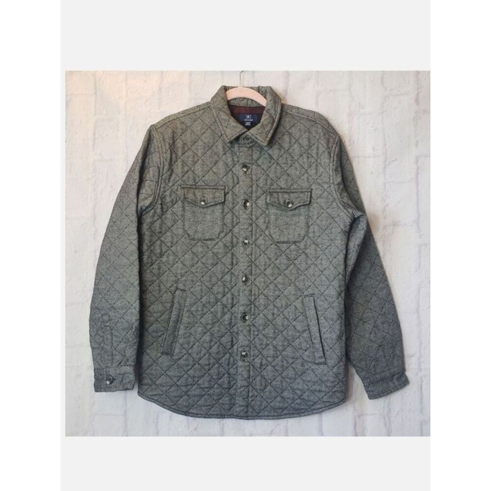 GEORGE Button Front Quilted Shirt Jacket Men's Small